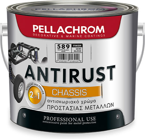 Pellachrom Χρώμα Αντισκωριακό Antirust Chassis 0.75lt Κυπαρίσσι
