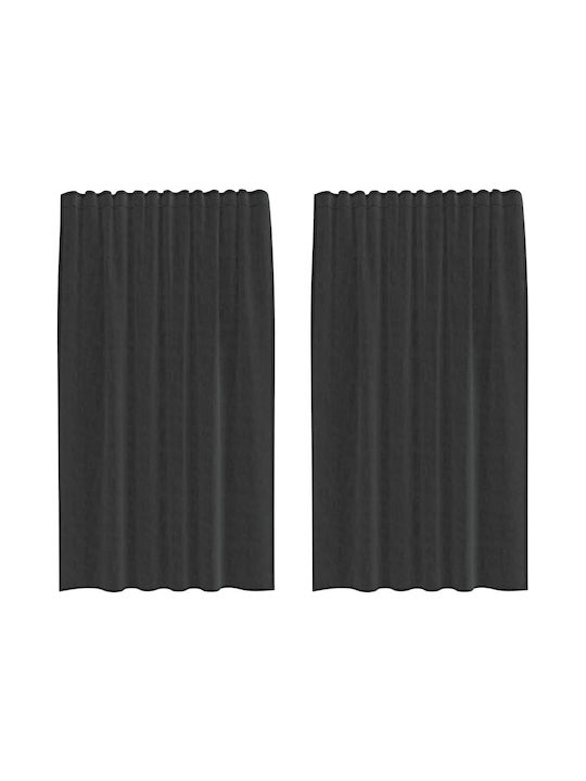 vidaXL Curtain Window Black 140x140cm