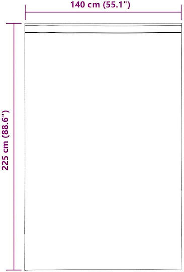 vidaXL Σετ Κουρτίνες με Τιράντες Voile Καφέ 140x225εκ.