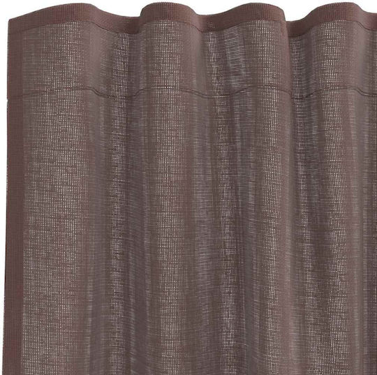 vidaXL Set of Curtains with Tab Top Voile Brown 140x245cm
