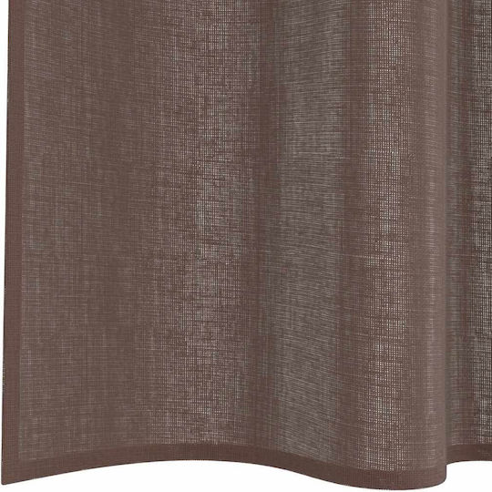 vidaXL Set of Curtains with Tab Top Voile Brown 140x245cm