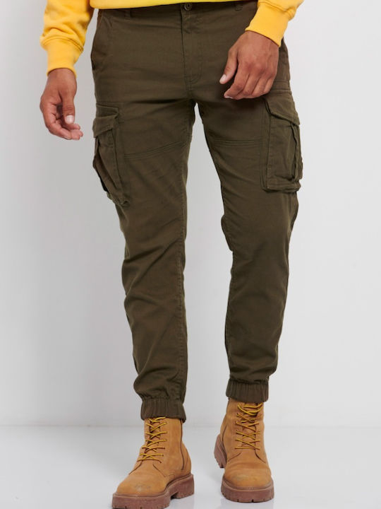 Herren-Cargohose Regular Fit Olive