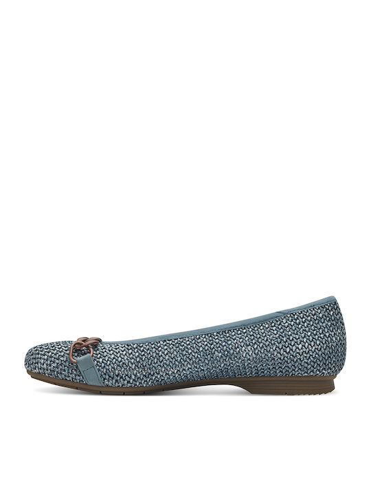 Synthetic Leather Ballerinas Softline Light Blue
