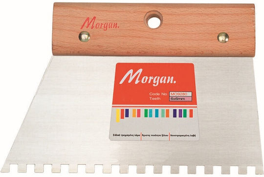 Morgan Tile Spatula Serrated with Wooden Handle MO9280