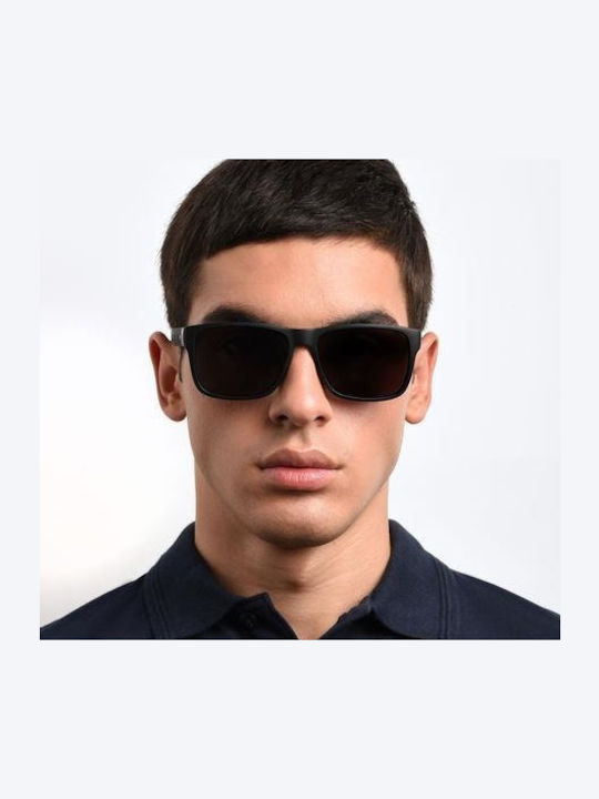 Tommy Hilfiger Men's Sunglasses with Black Horn-Rimmed Frame and Grey Lens TH1718/S 08A/IR