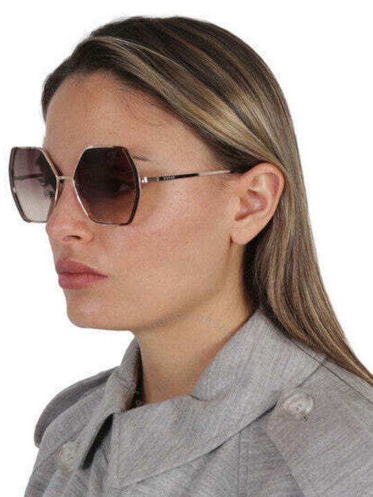 Guess Women's Sunglasses with Gold Metal Frame and Purple Gradient Lens GF0387/28U