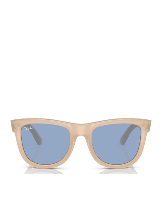 Ray Ban Wayfarer Reverse Unisex Ochelari de soare cu Bej Cadru și Albastru Lentilă RBR0502S 678072