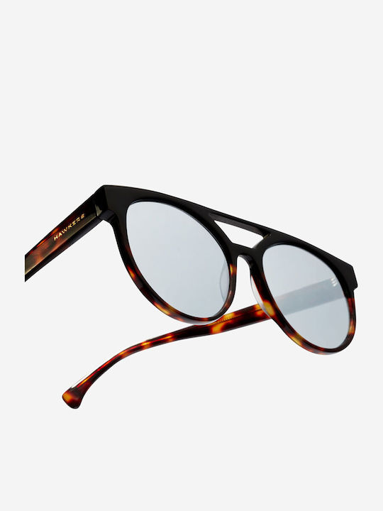 Hawkers Paula Echevarria La Louve Unisex Sunglasses with Brown Tartaruga Plastic Frame and Gray Lens