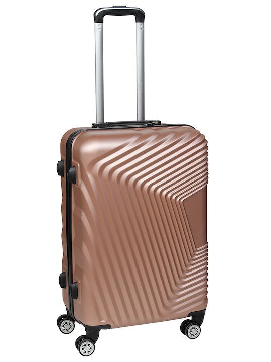 Keskor Mittlerer Hartschalenkoffer Rose Gold mit 4 Rädern Höhe 64cm