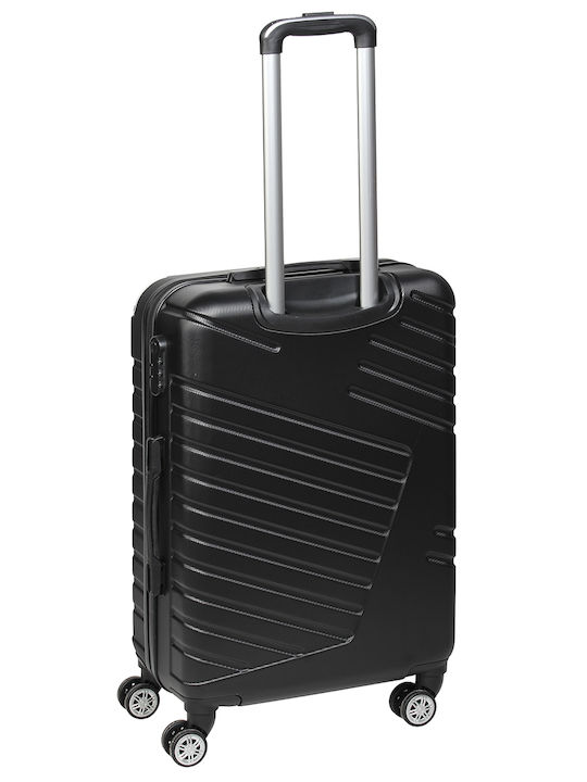 Keskor Medium Hard Black Suitcase with 4 Wheels Height 64cm