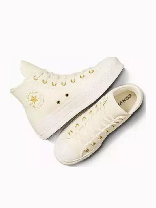 Chuck Taylor All Star Lift Platform Women's Boots Egret Gold