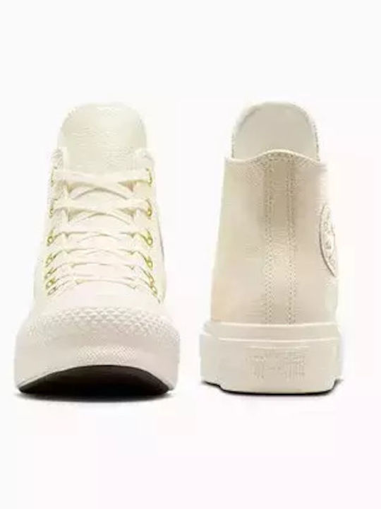 Chuck Taylor All Star Lift Platform Women's Boots Egret Gold