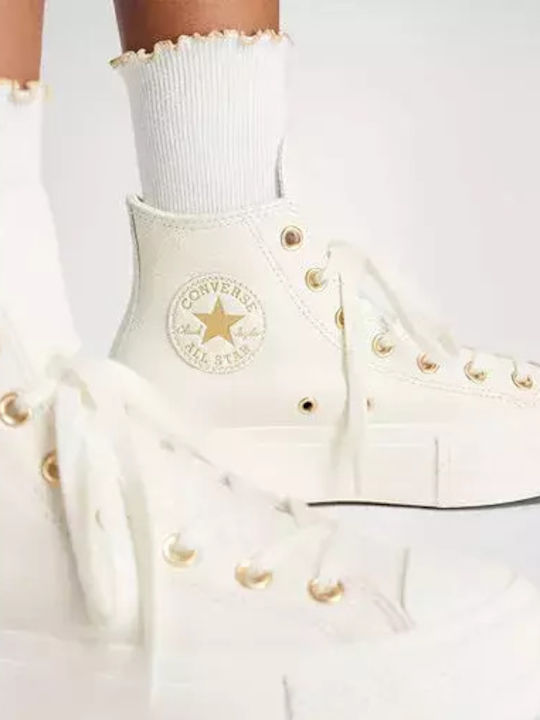 Chuck Taylor All Star Lift Platform Women's Boots Egret Gold