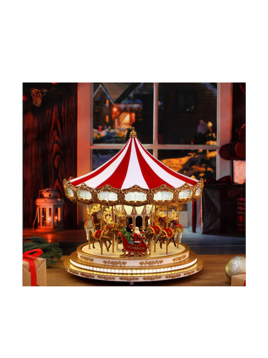 Illuminated Christmas Decorative Electric Carousel Multicolour