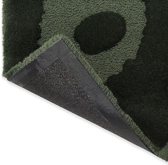 Marimekko Unikko Teppich Rechteckig Synthetisch,Polyester/Cotton/Leather Dark Green