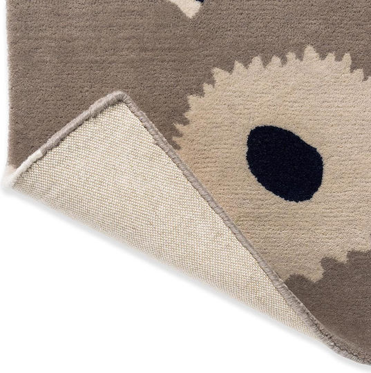 Marimekko Unikko Ръчно изработено Килим Правоъгълена Greige