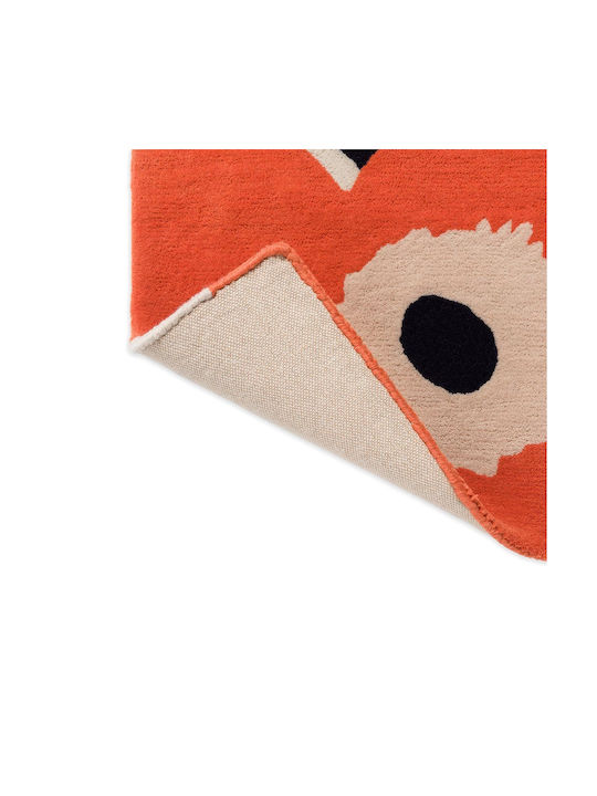 Marimekko Unikko Lucrat manual Covor Rectangular Orange Red