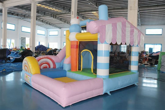 Trampolino Φουσκωτό Lollipop με Τραμπολίνο & Τσουλήθρα για 5+ Ετών