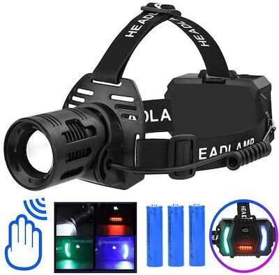 Rechargeable Headlamp LED with Maximum Brightness 1000lm Multicolour