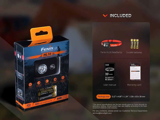 Fenix Lanternă Frontală LED IP66 cu Luminozitate Maximă 450lm roz