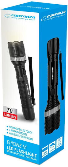 Esperanza Taschenlampe LED mit maximaler Helligkeit 75lm Schwarz