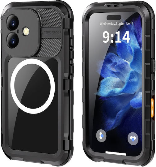 Shellbox Back Cover Πλαστικό / Σιλικόνης 2mm Αδιάβροχο Μαύρο (iPhone 16)