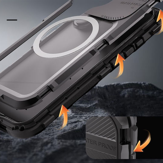 Shellbox Back Cover Πλαστικό / Σιλικόνης 2mm Αδιάβροχο Μαύρο (iPhone 16)