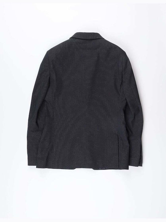 Ανδρικό Σακάκι με Στενή Εφαρμογή Blue Black