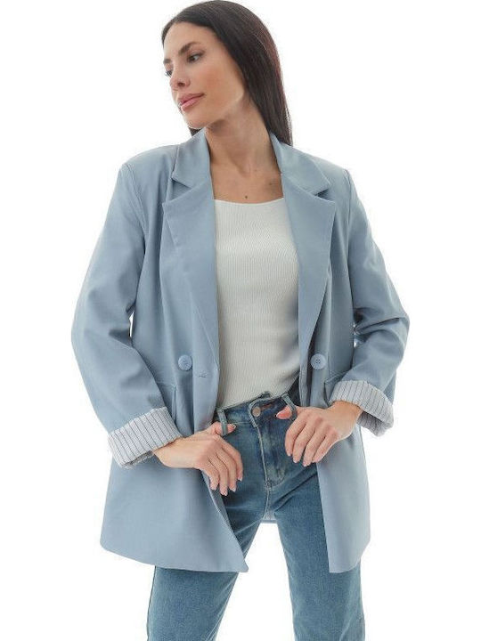 Silia D Damen Blazer Light Blue