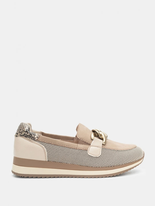 Luigi Women's Loafers in Gold Color