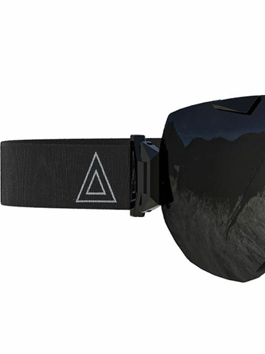 Matt Ski & Snowboard Goggles Kids Black with Lens in Black Color