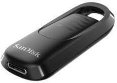 Sandisk Ultra Slider 128GB USB 2.0 Stick με σύνδεση USB-C Μαύρο