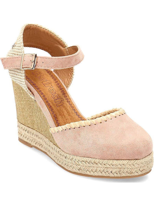 Damenplattformen im Espadrilles-Stil Rosa