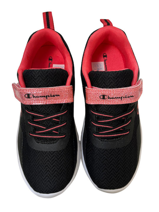 Softy Evolve G Ps Low Cut Kids Sports Shoes Running with Hoop & Loop Closure Black