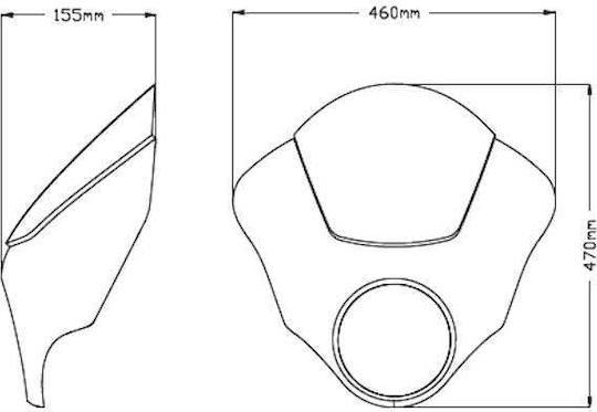 Puig Dark Night Semi-fairing Honda CMX 500 Rebel 20 Black Matte Dark Tinted Windshield
