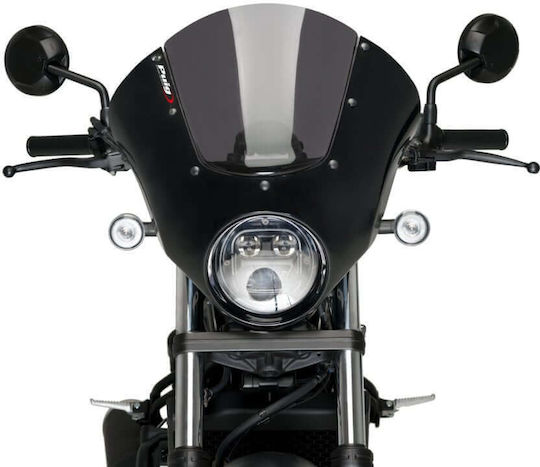 Puig Dark Night Semi-fairing Honda CMX 500 Rebel 20 Black Matte Dark Tinted Windshield