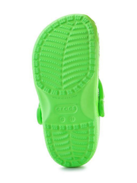 Crocs Classic Παιδικά Σαμπό Θαλάσσης Πράσινα