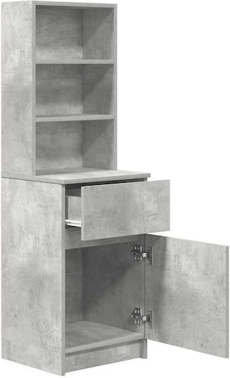 Sideboard Wooden with Drawers Gray 39x35x125cm