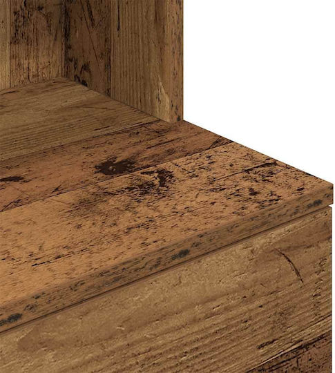 Wooden Bedside Table Old Wood 39x35x125cm