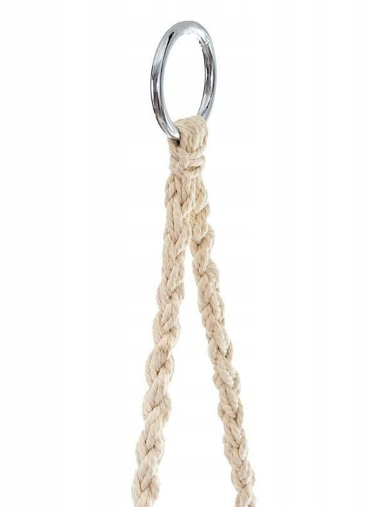 Leagăn Suspendat 2 Sloturi Material Textil Bej Greutate Maximă Suportată Până La 300kg L130xA73xÎ100cm