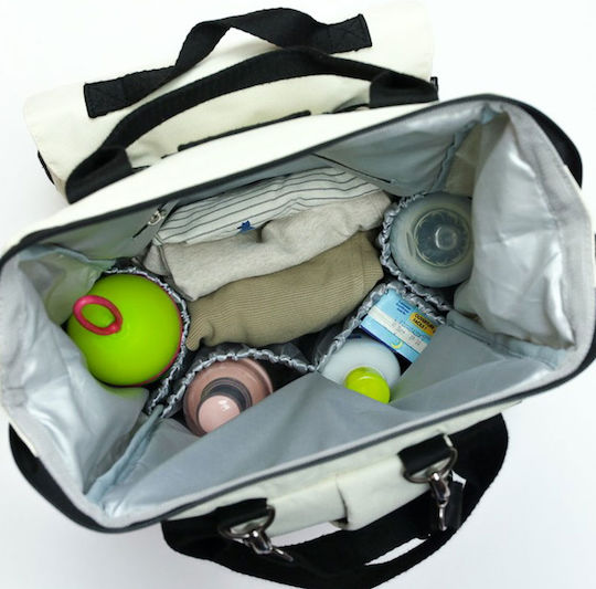 Baby on Board Diaper Bag Beige 27x16x44cm.