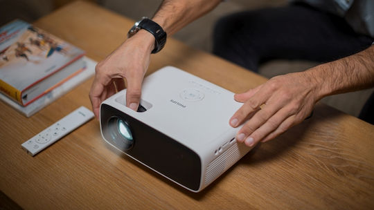 Philips NeoPix 200 NPX200/INT Mini Projector LCD Full HD LED Lamp with Built-in Speakers White