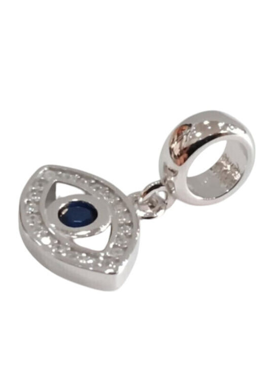 Kalliopi Silver Charm Ochi Protector Din Argint Cu Zircon Albastru