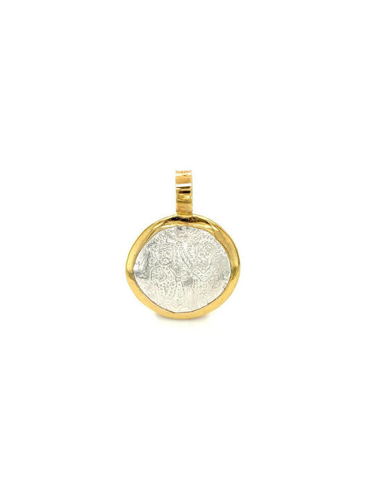 Drandakis Charm Talisman Constantine from Gold Plated Silver