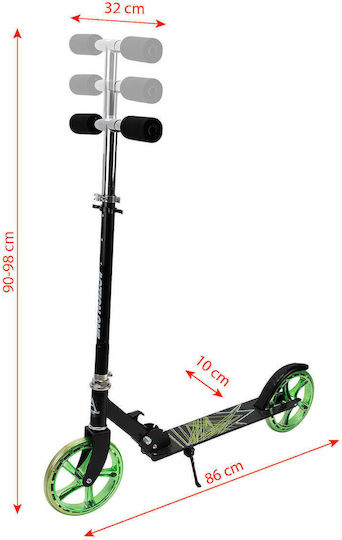Action One Kinderroller Klappbar 2-Rad Schwarz