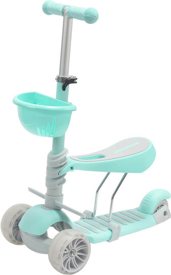 Action One Kinderroller 3-Rad mit Sitz Türkis