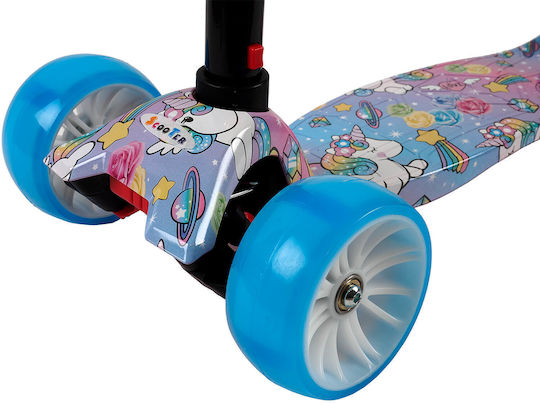 Action One Kinder 3-Rad-Roller Lichter Süße Träume Einhörner Blau