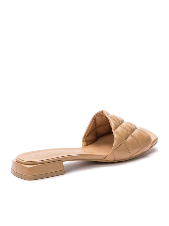 Women's Flat Sandals in Beige Color