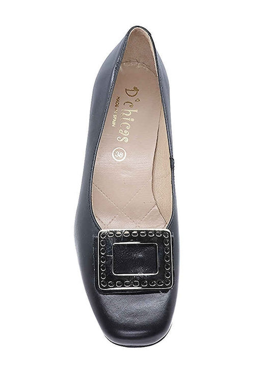 Leder Pumps Schwarz