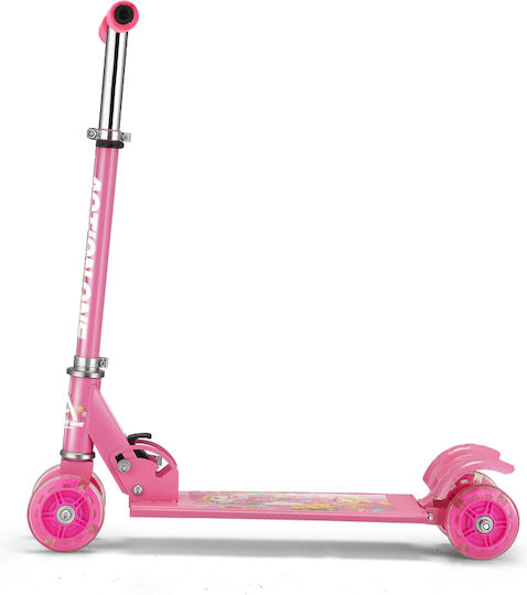 Action One Kids 4-wheel Foldable Scooter Smiley Pink